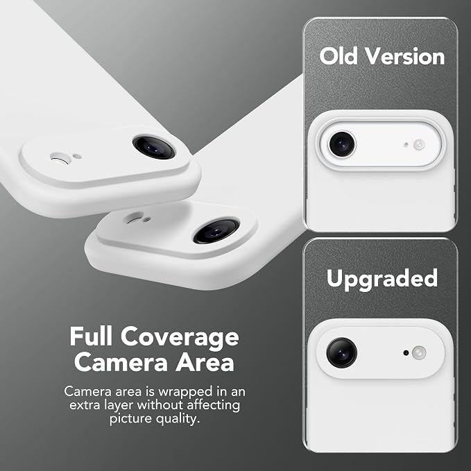 Magnetic for iPhone Air Case, Compatible with MagSafe, [Full Camera Protection][Screen Protector] Silicone Shockproof Protective Phone Case for iPhone 17 Air 6.5", White