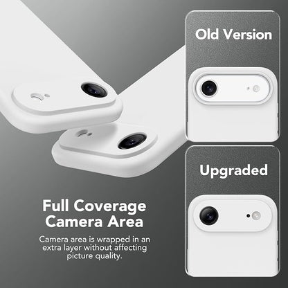 Magnetic for iPhone Air Case, Compatible with MagSafe, [Full Camera Protection][Screen Protector] Silicone Shockproof Protective Phone Case for iPhone 17 Air 6.5", White
