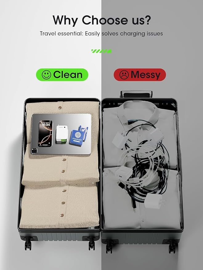 2026 ETODBUWS 3 in 1 GaN Charger,40W PD Fast Charging Blocks with Retractable Type C Cable and Dual Port Travel Charger,USB Chargers with Foldable Plug for iPhone 17/16/15,Galaxy,Pixel-White