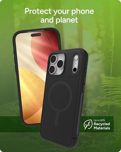 ZAGG Sedona Snap Case for iPhone 17 Pro Max - Flood Black, Drop Protection (13ft/4m), Graphene-Reinforced Multi-Layer Protection, MagSafe Phone Case with Impact-Absorbing Bumpers, Slim & Lightweight