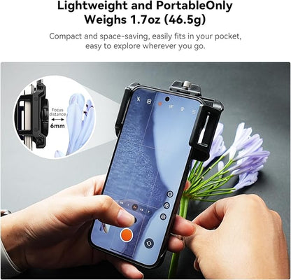 APEXEL Phone Microscope Lens, PhoneMicro 5 Series 150X Phone Micro Lens for Android/iPhone With LED Light/CPL/Universal Clip, Mini Pocket Microscope, Smartphone Camera Attachment for iPhone & Android.
