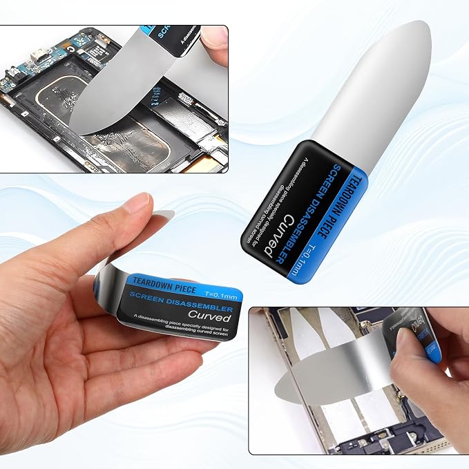 Mobile Cell Phone Repair Tools Kit, 7Pieces Metal Spudger Pry Tool Antistatic Spudger Plastic Metal Pry Opening Tool for Electronics Repair Smartphone Laptop Hand Open Replace Screen Battery