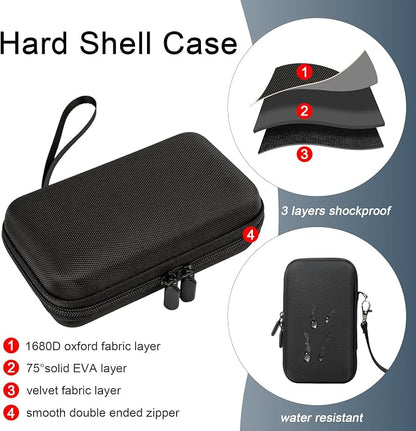 EVA Hard Shell Cable Organizer Travel Case for Cords & Chargers | Shockproof Water Resistant Portable Pouch, Mesh Pocket & Elastic Loops, Fits Power Bank, Cables, Earbuds, for Commute, Travel
