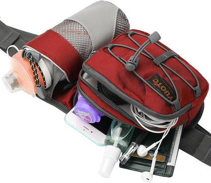 Waist Pack with Water Bottle Holder for Running Walking Hiking Fanny Pack Hydration Belt