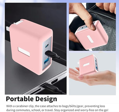 Case for Anker Nano 100W USB-C Charger – Soft Silicone Protective Cover for Dynamic Charger,Shockproof Dustproof Charging Block Protector Sleeve[Pink]