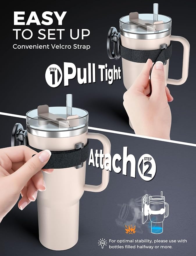 eSamcore for Stanley Cup Magnetic Phone Holder for Magsafe, Foldable Water Bottle Accessories Cellphone Stand Fit for iPhone, Universal Mount for Stanley 20/30/ 40 oz, Yeti Tumbler, Gym, Stroller