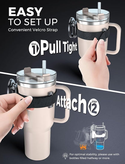 eSamcore for Stanley Cup Magnetic Phone Holder for Magsafe, Foldable Water Bottle Accessories Cellphone Stand Fit for iPhone, Universal Mount for Stanley 20/30/ 40 oz, Yeti Tumbler, Gym, Stroller