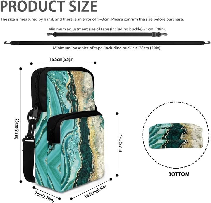 Men's Crossbody Bag, Small Cell Phone Wallet, Women's Shoulder Handbag, Travel Gym Bag