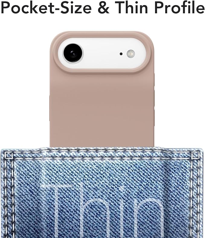 for iPhone 17 Air Case Silicone Compatible with Magsafe Case, Ultra Slim Thin Magnetic Phone Cases Mag Safe, Cute Soft Rubber Gel TPU Matte Plain Wireless Charging Cover for Women, Brown