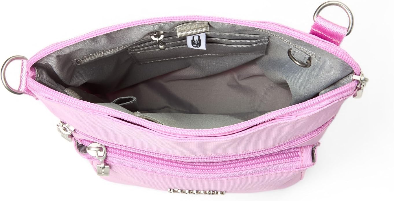Baggallini Modern Pocket Crossbody Bag for Women, 8.5"x8.5" Handbag Purse with RFID, Lightweight Water-Resistant