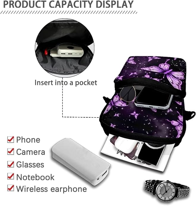 Men's Crossbody Bag, Small Cell Phone Wallet, Women's Shoulder Handbag, Travel Gym Bag