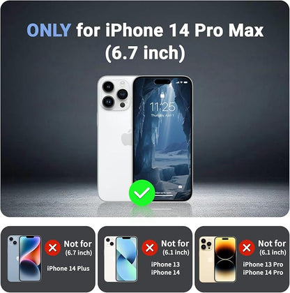 jaroco Magnetic for iPhone 14 Pro Max Case, [Compatible with MagSafe][Military Grade Drop Protection][Heavy Duty Protection][Non-Slip][Shockproof] 2-Layer Durable Bumper Phone Case 6.7''-Deep Blue