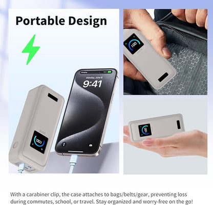 Case for Anker Prime Power Bank(26250mAh 300W)– Soft Silicone Protective Cover Compatible with Prime Power Bank(26250mAh 300W),Shockproof Anti-Scratch Slim Fit Case,Gray