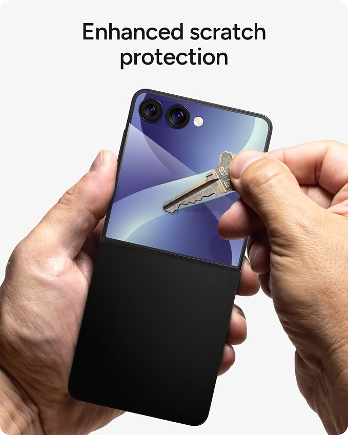 ZAGG Glass Elite Samsung Galaxy Galaxy Z Flip8 Screen Protector | Front Screen, 5x Stronger Tempered Glass, Fingerprint Scanner Compatible, 30% Recycled Glass, InvisibleShield, Easy Install