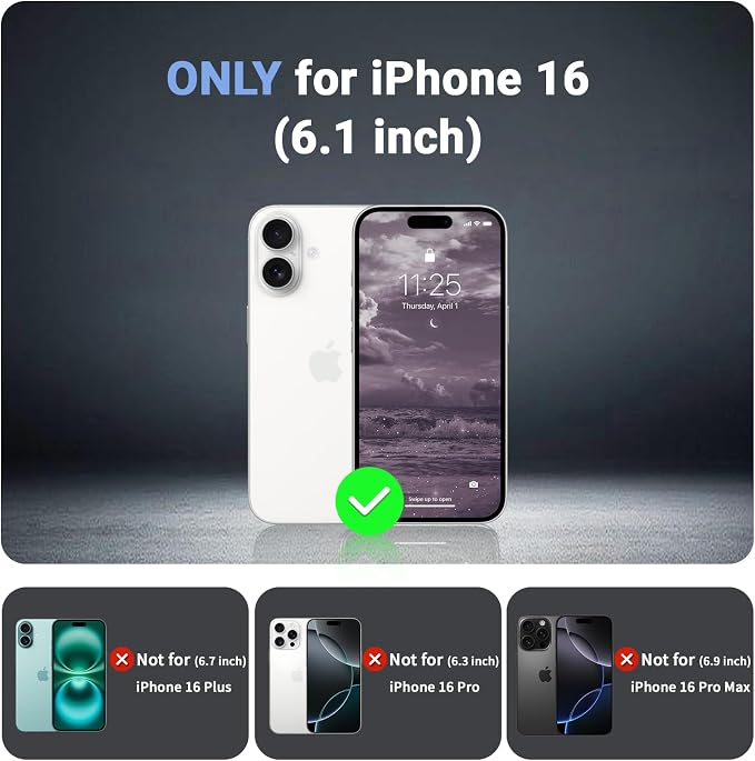 jaroco Magnetic for iPhone 16 Case, [Compatible with MagSafe][Military Grade Drop Protection][Heavy Duty Protection][Non-Slip][Shockproof] 2-Layer Durable Bumper Phone Case 6.1''-Wine Red