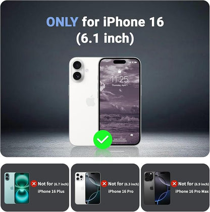 jaroco Magnetic for iPhone 16 Case, [Compatible with MagSafe][Military Grade Drop Protection][Heavy Duty Protection][Non-Slip][Shockproof] 2-Layer Durable Bumper Phone Case 6.1''-Wine Red
