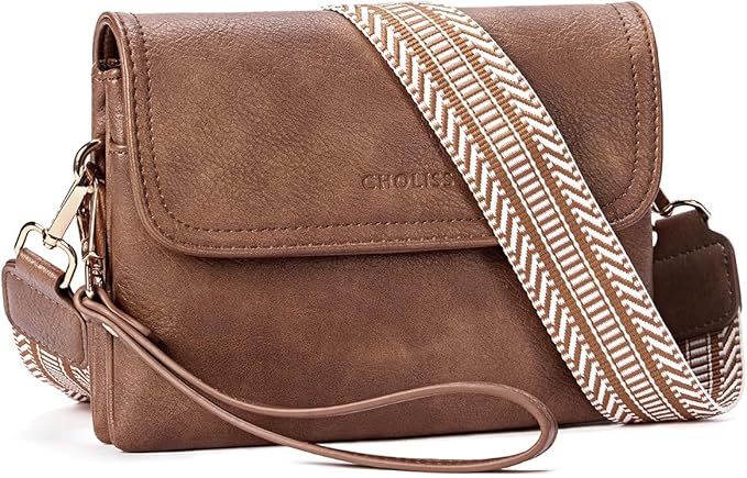CHOLISS Small Crossbody Bags for Women, Vegan Leather Cell Phone Purse, Mini Travel Purse with Adjustable Strap Womens Gifts