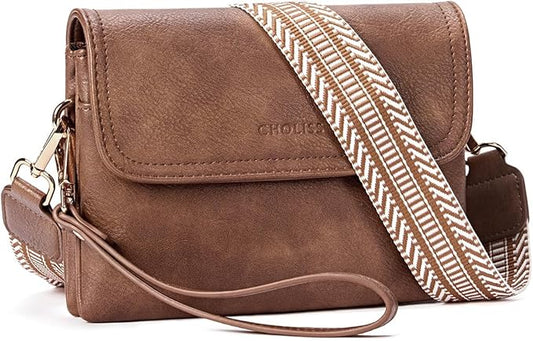 CHOLISS Small Crossbody Bags for Women, Vegan Leather Cell Phone Purse, Mini Travel Purse with Adjustable Strap Womens Gifts