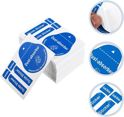 Mikikit Dust Absorber Sticker, 400pcs Dust Removal Stickers Laptop Phone Tablet Screen Cleaning Stickers LCD Dust Remover Sticker Tools for Phone Tempered Glass Screen Film