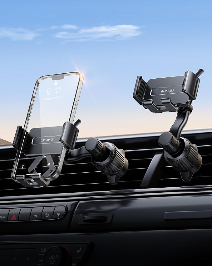 360 Rotatable Car Vent Phone Mount [No Blocking Air Vent] Universal Clip Vehicle Cell Phone Holder Stand Hands Free, Fit for iPhone 17 Pro Max 16 Plus 15 14 13 12 Samsung Google All Phones