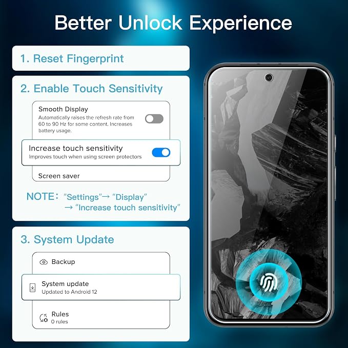 JETech Screen Protector for Google Pixel 8a, 2+2 Pack | with Camera Lens Protector, HD Clear Tempered Glass, Anti-Scratch Protection, Easy Installation Tool
