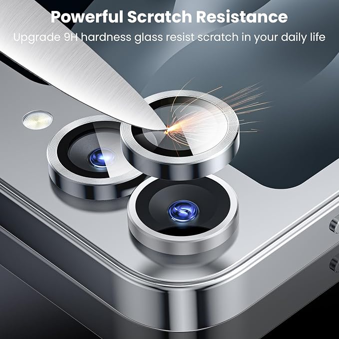 WSKEN for Z Flip 7 Camera Lens Protector Case Cover - Ultra HD Anti-Reflective Tempered Metal Glass Anti Scratch Rear Camera Screen Protector Film for Samsung Galaxy Z Flip 7 5G Accessories,Silver