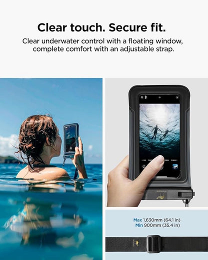 Nomade - Premium Waterproof Floating Phone Case Bag - Fully Waterproof Phone Pouch - Fully Adjustable Lanyard - Universal Phone Size Compatibility - 7 Inch Touch Screen - Fits All Brands
