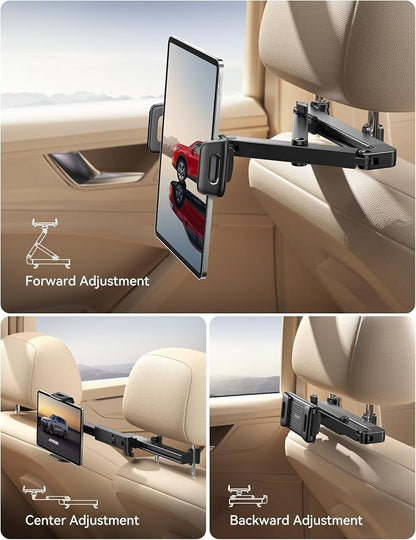 JOYROOM Tablet iPad Holder for Car Headrest, [Triangle Structure] iPad Car Mount Backseat, Road Trip Essentials for Kids, Tablet Car Mount for iPad Pro, Air, Mini, Galaxy, Switch, 4.7-13" Device