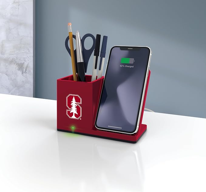 SOAR NCAA Unisex Wireless Charging Stand with Desktop Organizer