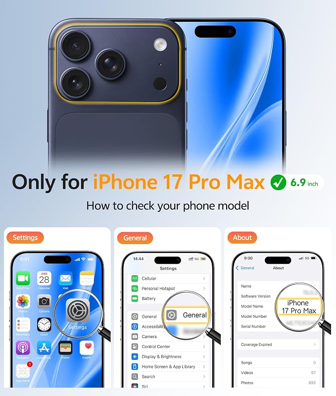 FNTCASE for iPhone 17 Pro Max Case: [Compatible with Magsafe] Translucent Matte Cases with [Full Camera Protection] [Screen Protector] Military Grade Shockproof Protective Phone Cover - Black
