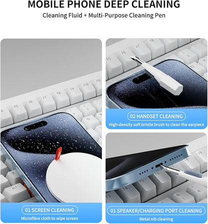 Keyboard Cleaning Kit Laptop Cleaner,20-in-1 Computer Screen Cleaning Brush Tool,for airpods,Keyboard,Earbuds,MacBook,iPhone,Phone,Device,MacBook,Device Cleaning kit