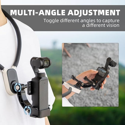 Pocket 3 Magnetic Neck Mount for DJI OSMO Pocket 3 Creator Combo,Chest Mount POV/Vlog Video Selfie Stand Hand Free Neck Holder for GoPro Hero 13/12/11/10/9/Xtra Muse,Camera Accessory