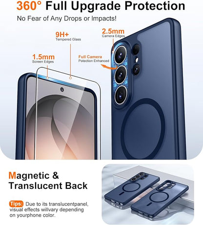 Red2Fire Magnetic for Samsung Galaxy S26 Ultra Case, [Compatible with MagSafe][12Ft Military Grade Protection][2*Screen Protector] Slim Translucent Anti-Slip Shockproof Case for Samsung S26 Ultra 6.9"