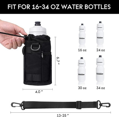 WUVOP Bike Cup Holder, Water Bottle Holder for Bike Handlebar with Mesh Pockets, Universal Cycling Bicycle Water Bottle Drink Cup Cage for Cruiser, Scooter, Mountain Bikes, Road Bikes, Wheelchair