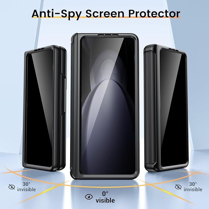 VEGO for Galaxy Z Fold 5 Case with Built-in Privacy Screen Protector,Black | with Slide Camera Cover & 360° Magnetic Kickstand Drop Protection Case for Samsung Galaxy Z Fold 5 5G 2023