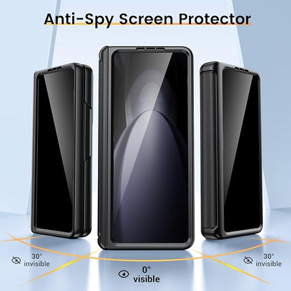 VEGO for Galaxy Z Fold 5 Case with Built-in Privacy Screen Protector,Black | with Slide Camera Cover & 360° Magnetic Kickstand Drop Protection Case for Samsung Galaxy Z Fold 5 5G 2023