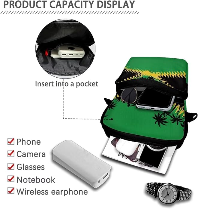 Men's Crossbody Bag, Small Cell Phone Wallet, Women's Shoulder Handbag, Travel Gym Bag