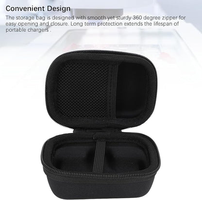 PUSOKEI Battery Storage Bag Reduce Impact Force Power Bank Carrying Case for Portable Charger (Black)