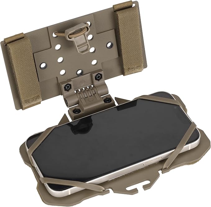 Tactical Phone Holder,Plate Carrier Phone Mount Not Block the Phone Camera Molle Phone Holder for Hunting,Duty,Hiking