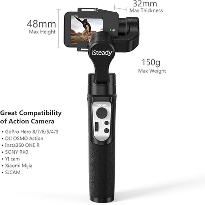 Gimbal Stabilizer for Smartphone, Selfie Stick Tripod with Face Tracking & 360°Rotation, Phone Tripod Stand with Remote, Phone Gimbal with Auto Inception for Vlogging