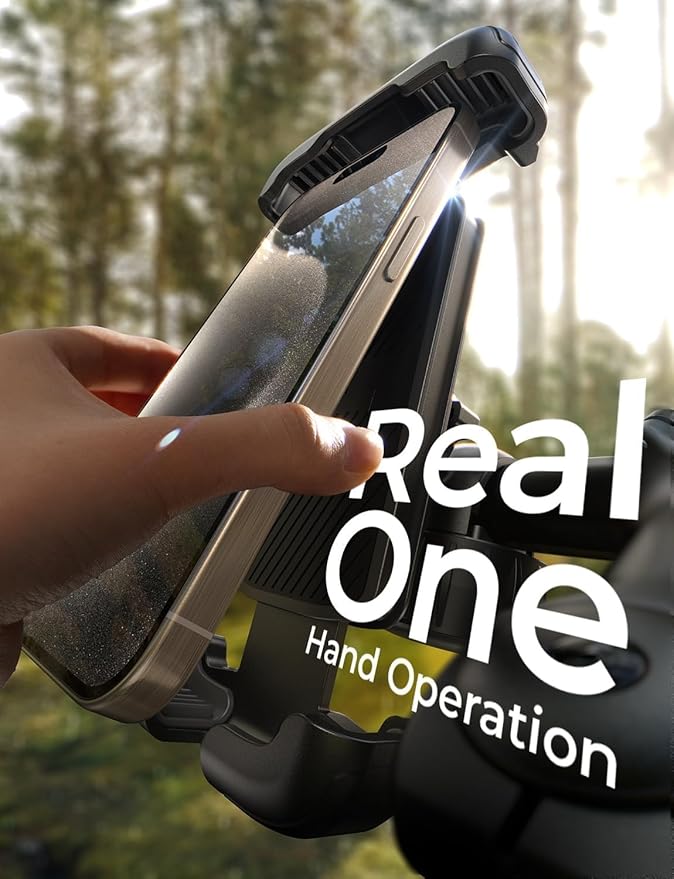 LISEN Bike Phone Holder, [Super Easy Install] Motorcycle Phone Mount Ebike Accessories Bicycle Handlebar Holder Mount Gift for Adults Kids Mountain Mini Bike Gear Accessories for iPhone Samsung Pixel
