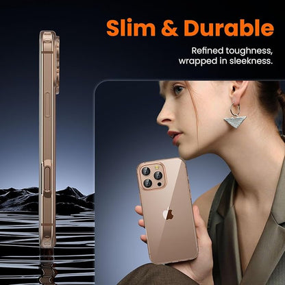 3 in 1 for iPhone 16 Pro Max Case Clear,[Yellowing-Resistant Acrylic Back] Screen Protector *1 & Camera Lens Protector*1, Shockproof for iPhone 16 Pro Max Phone Case 6.9 inch Clear