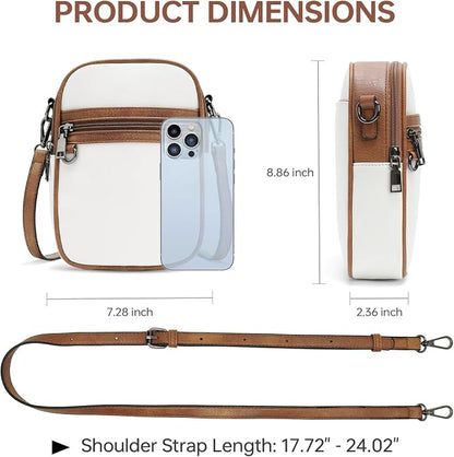 GEMIU Small Crossbody Bags for Women Trendy, Vegan Leather Cross Body Purse, Shoulder Cell Phone Purse with Built in Wallet