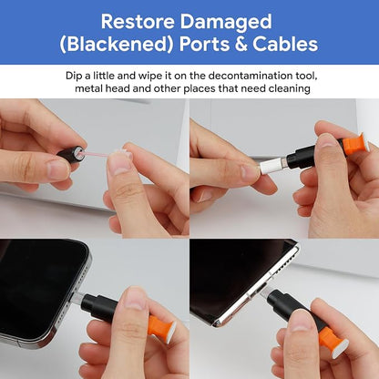 Phone Cleaning Kit for iPhone Cleaner,12 in 1 Port Cleaner Repair & Restore Tool for AirPod iPhone 17 16 15 Pro Max iPad Samsung etc,Phone Cleaning kit for Lightning and USB C Charging Port, Cables