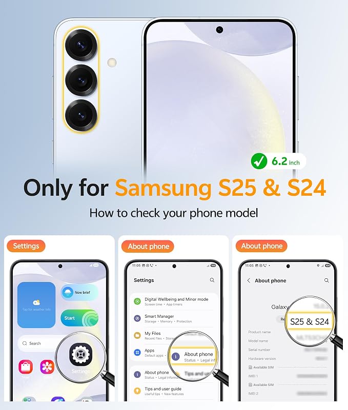 FNTCASE for Galaxy S25/S24 Case Clear, Fit for Magsafe, Screen Protector | Anti Yellowing Magnetic Back, 14FT Military Grade Drop Protection, Shockproof Protective Phone Cover, Transparent