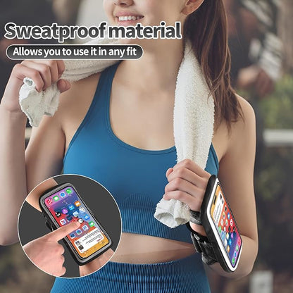 Wristband Phone Holder for Running, Forearm Armbands, Running Armband with Card Slot for iPhone Pro Max Plus (16/15/14/13/12/11/X/XR), for Galaxy S24/S10, Cell Phone Holder Up to 7.0'' Phone