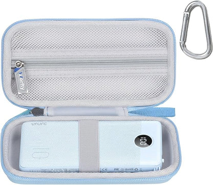 Case for VRURC for VEGER for charmast Portable Power Bank Built-in Cables - Travel Protective Carrying Storage Bag (Case Only) (Blue)