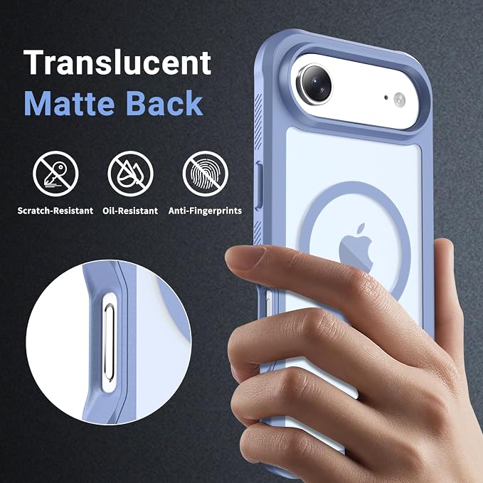 jaroco Magnetic for iPhone Air Case, [Compatible with MagSafe][Military Grade Drop Protection][Heavy Duty Protection][Non-Slip][Shockproof] 2-Layer Durable Bumper Phone Case 6.5''-Blue Purple