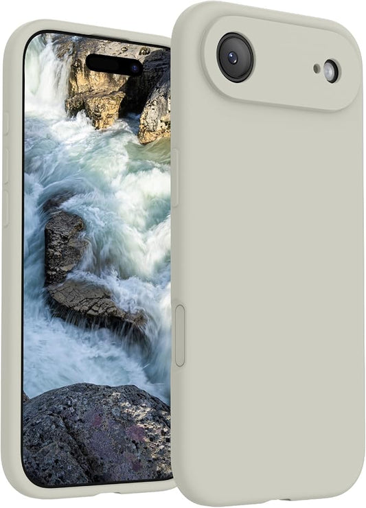 FireNova Magnetic for iPhone Air Case, Compatible with MagSafe, [Integrated Silicone Camera Control Button] [Camera Protection] Microfiber Lining Phone Case for iPhone 17 Air, 6.5", Stone