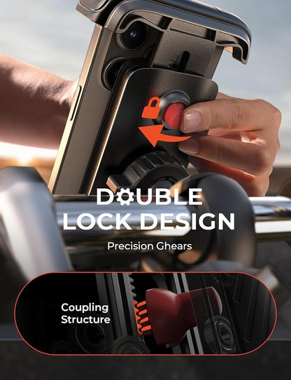 LISEN Motorcycle Phone Mount [2025 Upgrade] Bike Phone Mount- Motorcycle Handlebar Cell Phone Clamp, Scooter Phone Clip for iPhone 16 Pro Max/Plus, 15 Pro Max, S9 S10 and 4.7" to 6.8" Smartphones